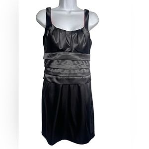 B Darlin size 11 /12 cute little black dress for prom‎ w/ bright pink lining